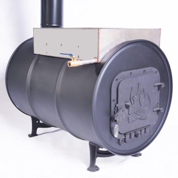Homemade Wood Stove Boiler With Drum Double Barrel Wood Barrel