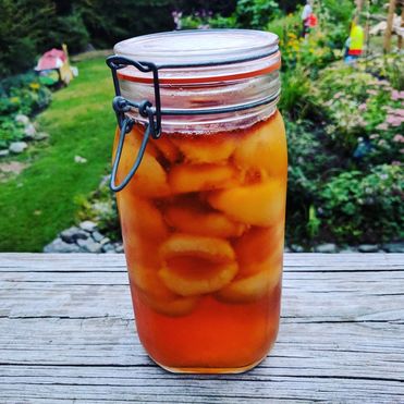 Homemade Maple Syrup Peaches