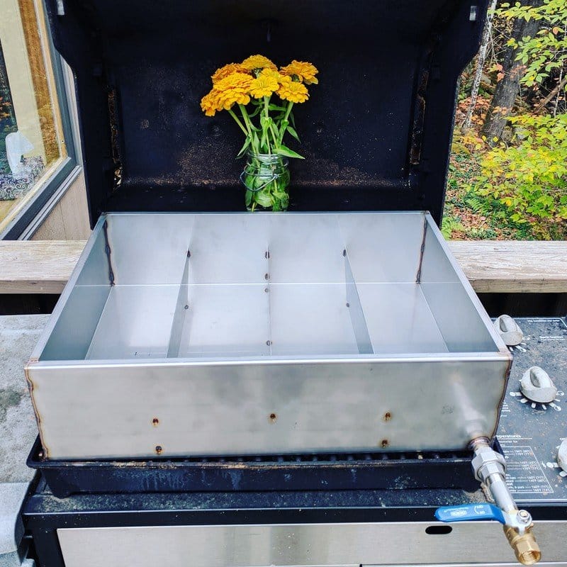 seedling urban evaporator with flowers
