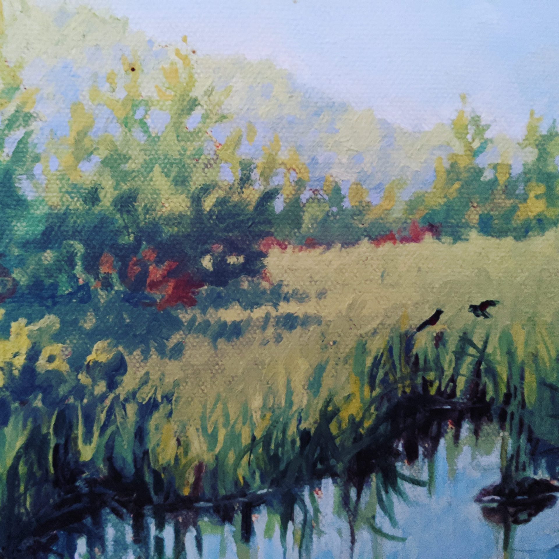 painting of pond
