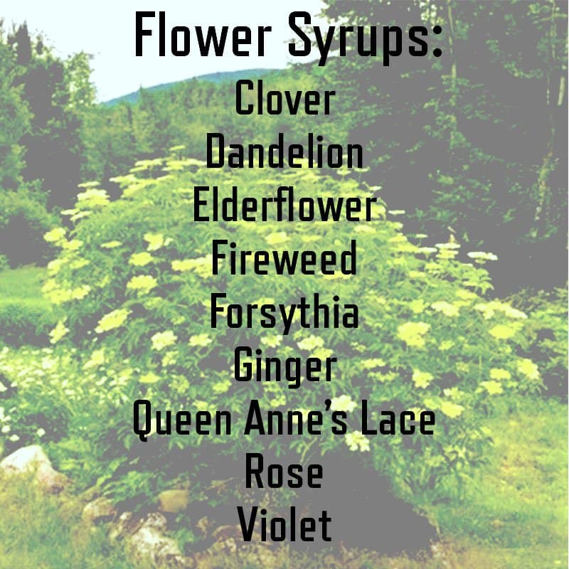 List of flower syrups