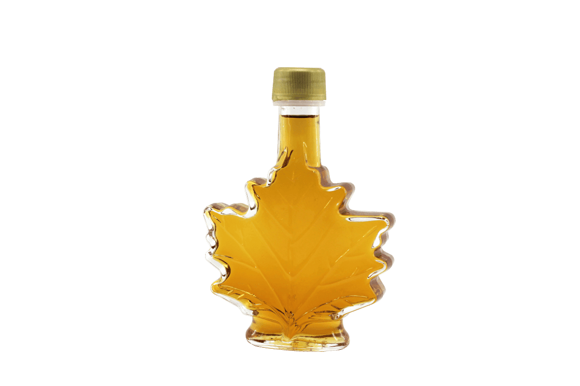 Maple Leaf shaped maple syrup bottle