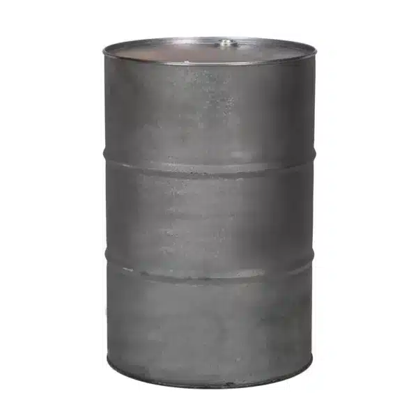 unpainted and unlined 55 gallon drum