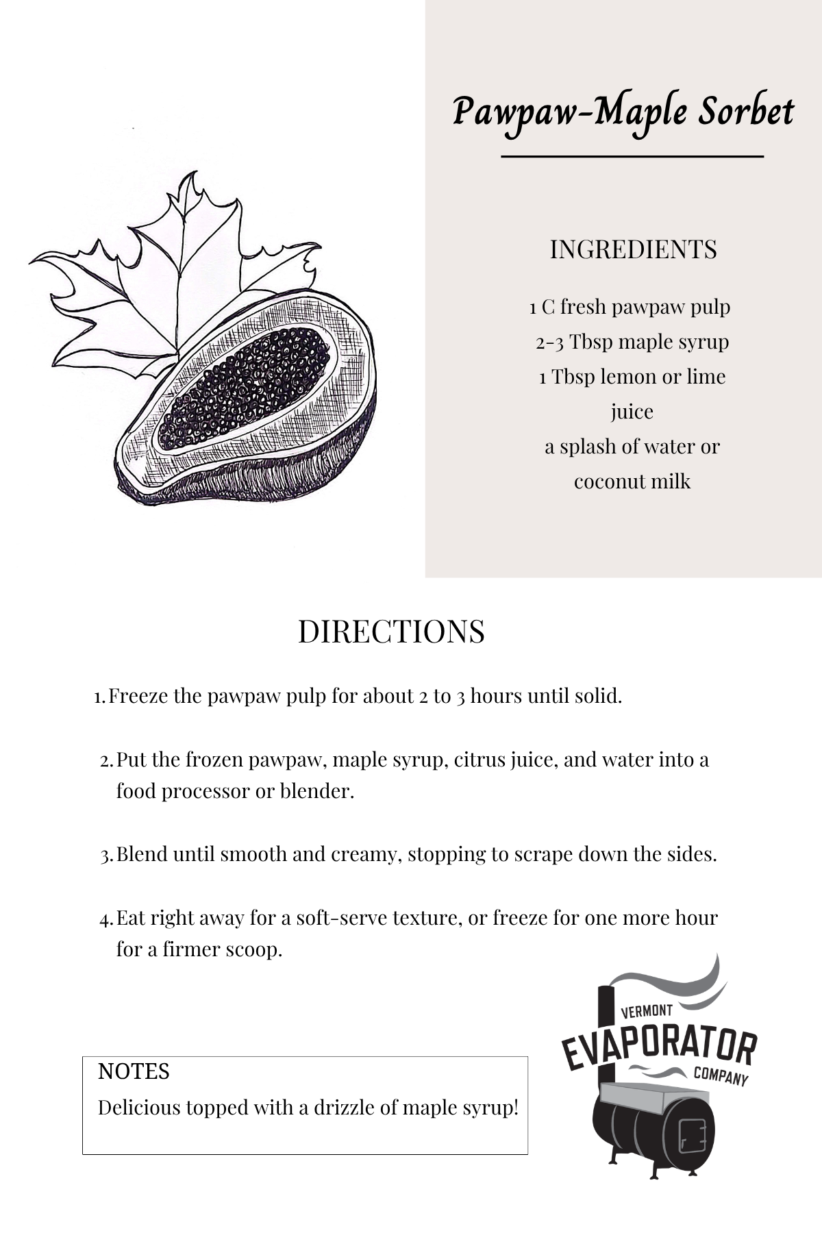 recipe card