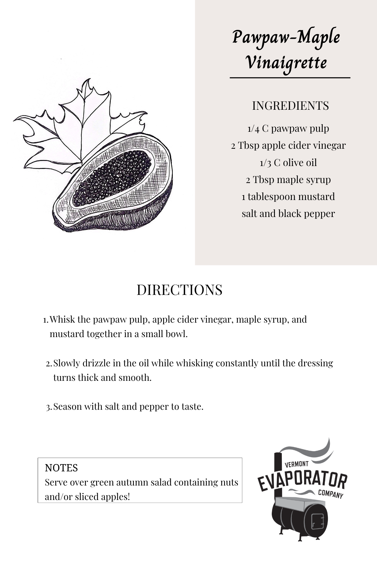 recipe card